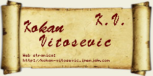 Kokan Vitošević vizit kartica